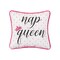 Nap Queen Printed and Embroidered Small/Petite Accent Pillow, 10" x 10"